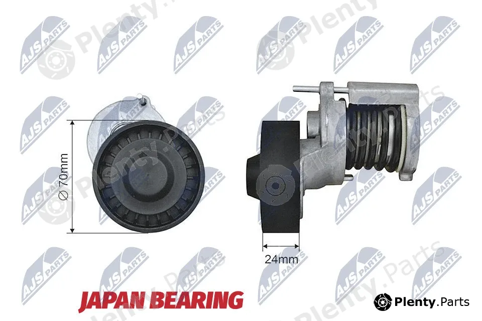 NTY RNK-AU-029 — Tensioner Pulley, V-ribbed belt