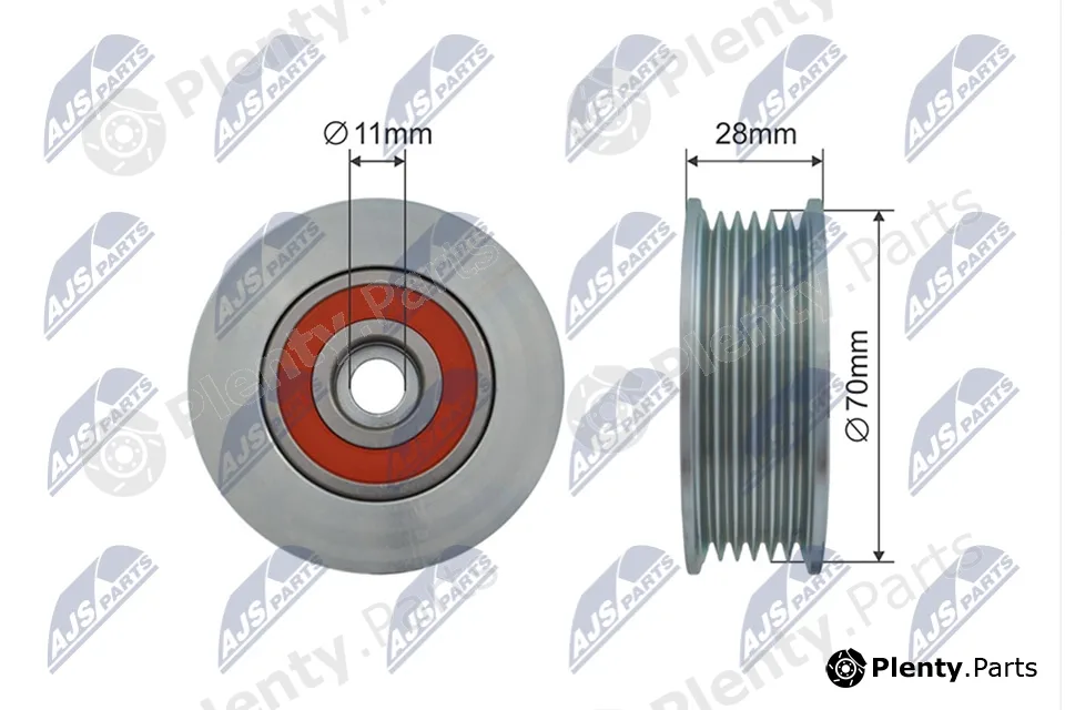 NTY RNK-MZ-019 — Tensioner Pulley, V-ribbed belt