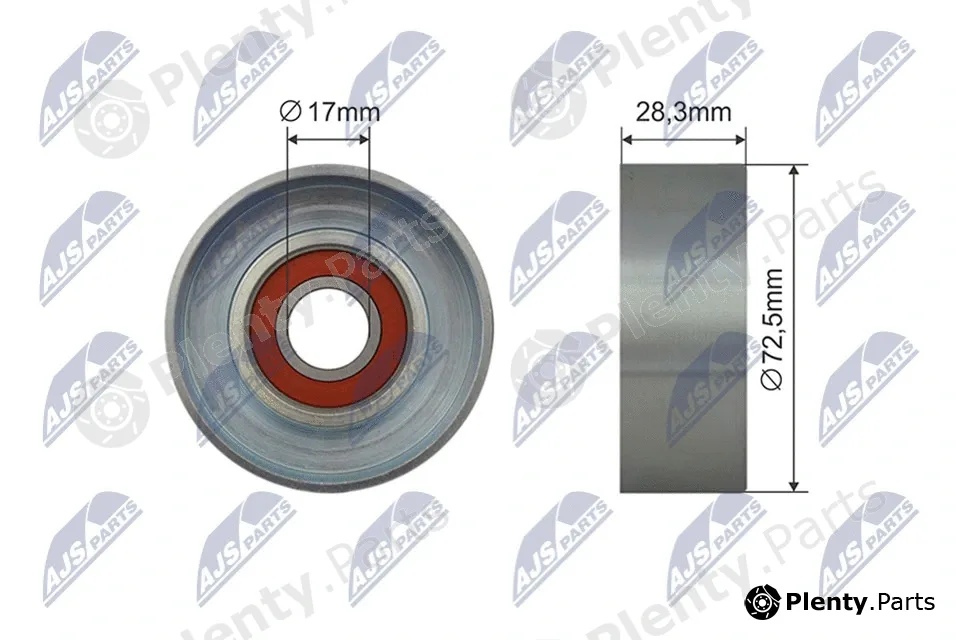 NTY RRK-MZ-002 — Tensioner Pulley, V-ribbed belt