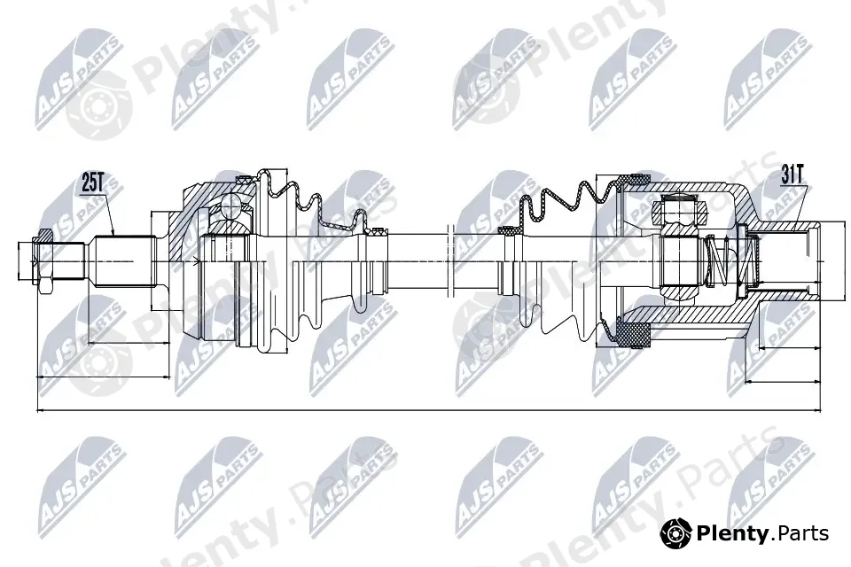 NTY NPW-RE-054 — Drive Shaft