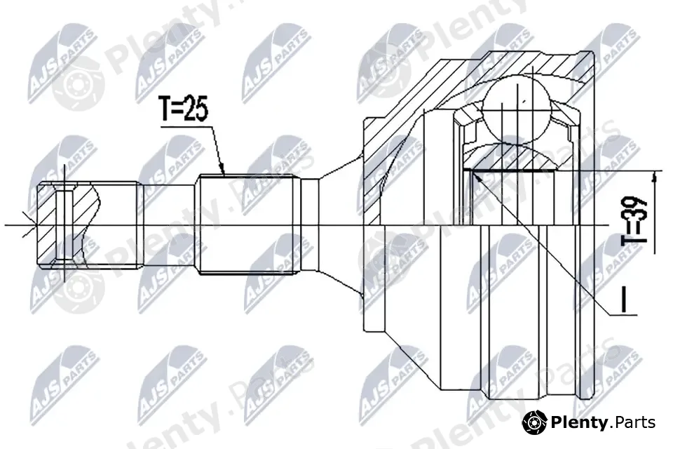NTY NPZ-PE-029 — Joint Kit, drive shaft