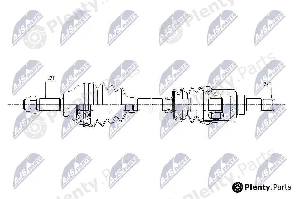 NTY NPW-VW-153 — Drive Shaft
