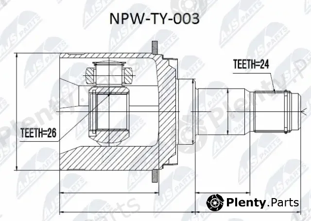 NTY NPW-TY-003 — Joint Kit, drive shaft
