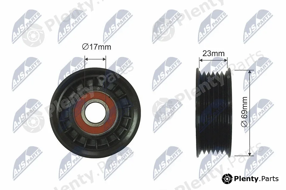 NTY RRK-FR-000 — Tensioner Pulley, V-ribbed belt
