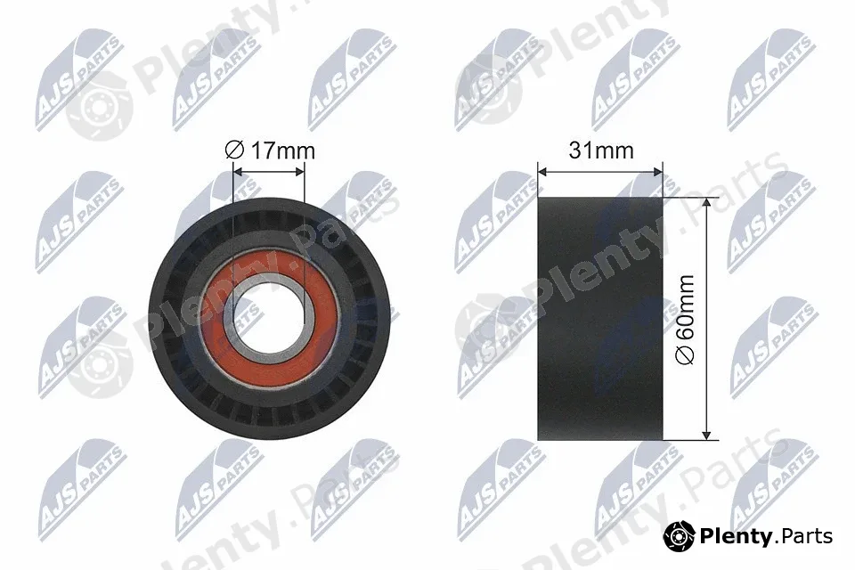 NTY RNK-PL-014 — Deflection/Guide Pulley, V-ribbed belt