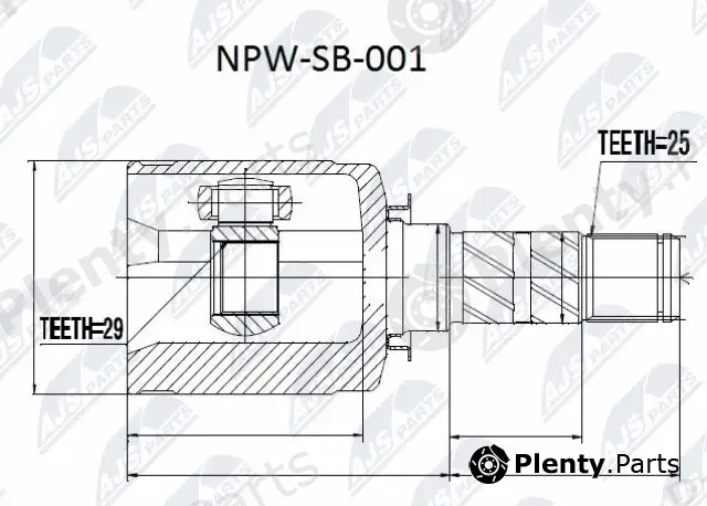 NTY NPW-SB-001 — Joint Kit, drive shaft