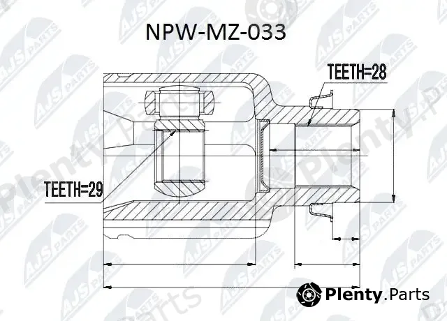NTY NPW-MZ-033 — Joint Kit, drive shaft