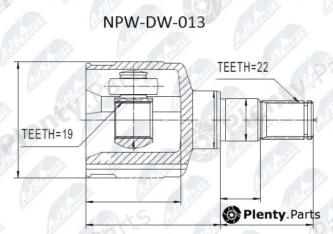 NTY NPW-DW-013 — Joint Kit, drive shaft