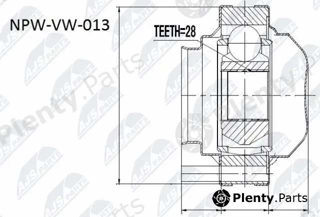 NTY NPW-VW-013 — Joint Kit, drive shaft