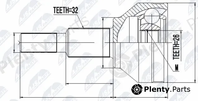 NTY NPZ-FT-054 — Joint Kit, drive shaft