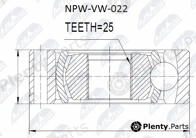 NTY NPW-VW-022 — Joint, propshaft