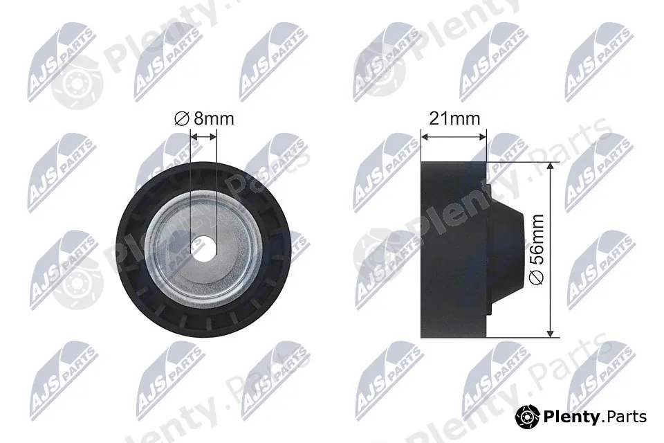 NTY RNK-RE-009 — Deflection/Guide Pulley, V-ribbed belt