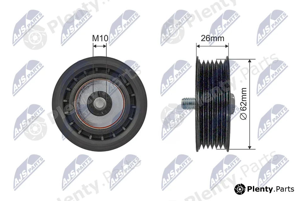 NTY RNK-SA-007 — Deflection/Guide Pulley, V-ribbed belt