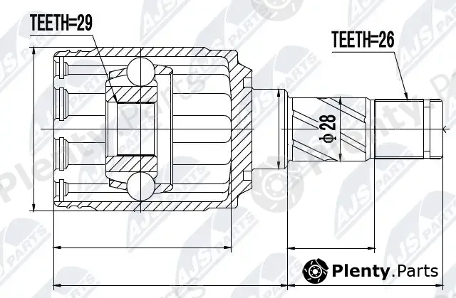 NTY NPW-VV-007 — Joint Kit, drive shaft