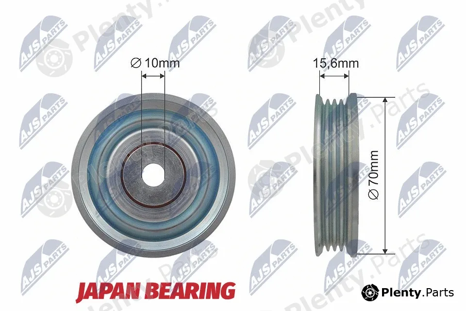 NTY RNK-SU-006 — Deflection/Guide Pulley, V-ribbed belt