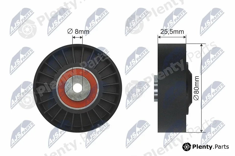 NTY RNK-ME-003 — Deflection/Guide Pulley, V-ribbed belt
