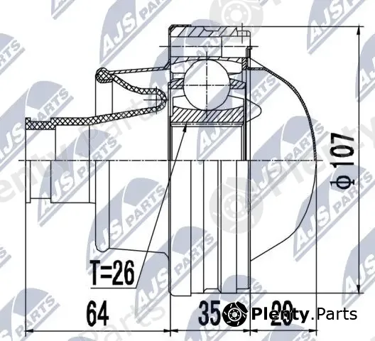 NTY NPW-FR-070 — Joint Kit, drive shaft