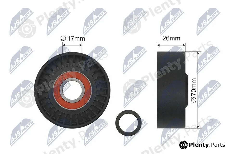 NTY RNK-BM-014 — Tensioner Pulley, V-ribbed belt