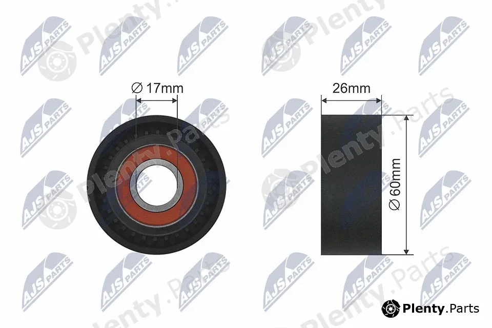 NTY RNK-RE-000 — Deflection/Guide Pulley, V-ribbed belt