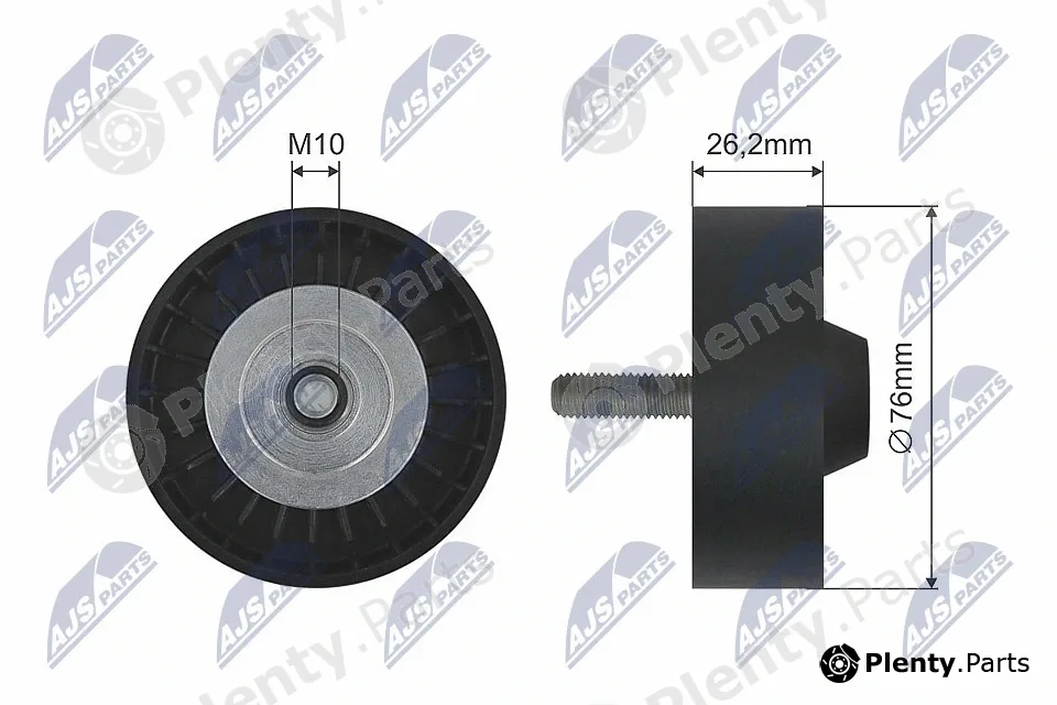 NTY RNK-VW-032 — Tensioner Pulley, V-ribbed belt