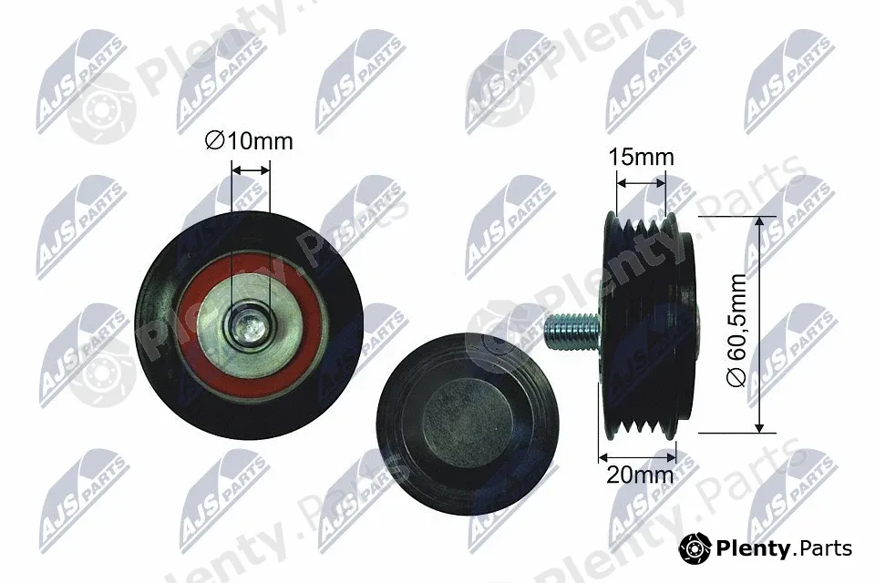 NTY RNK-AU-006 — Tensioner Pulley, V-ribbed belt
