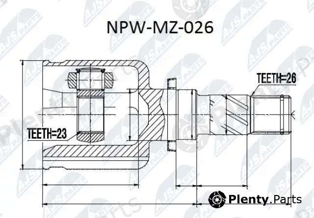 NTY NPW-MZ-026 — Joint Kit, drive shaft