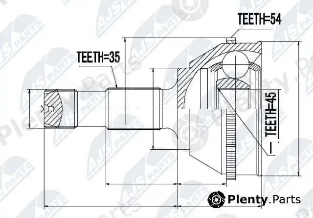 NTY NPZ-FT-009 — Joint Kit, drive shaft