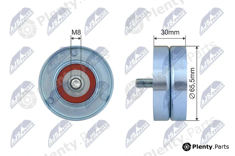 NTY RNK-ME-068 — Tensioner Pulley, V-ribbed belt