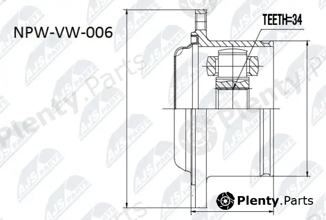 NTY NPW-VW-006 — Joint Kit, drive shaft