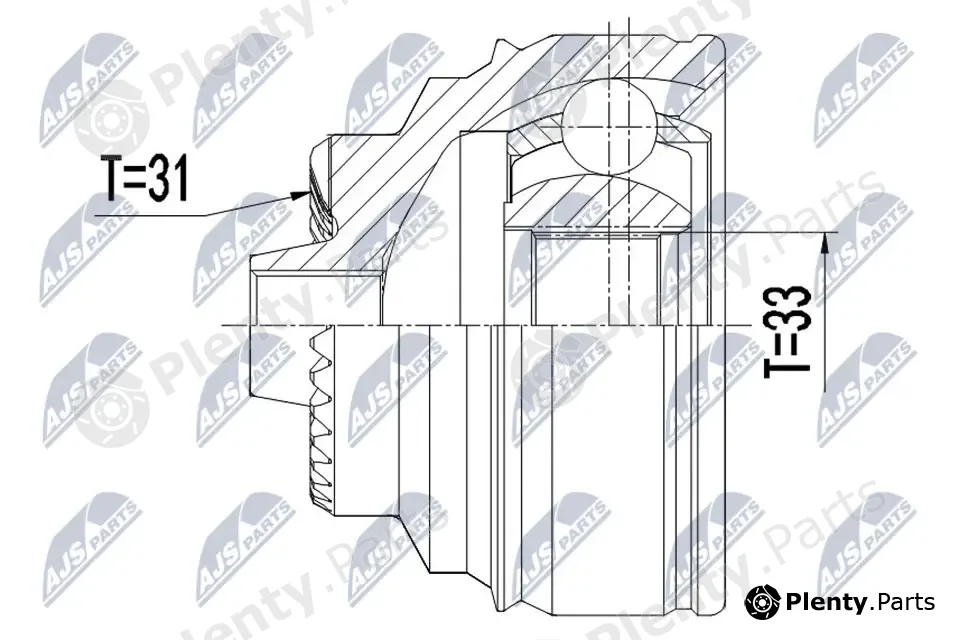 NTY NPZ-BM-021 — Joint Kit, drive shaft