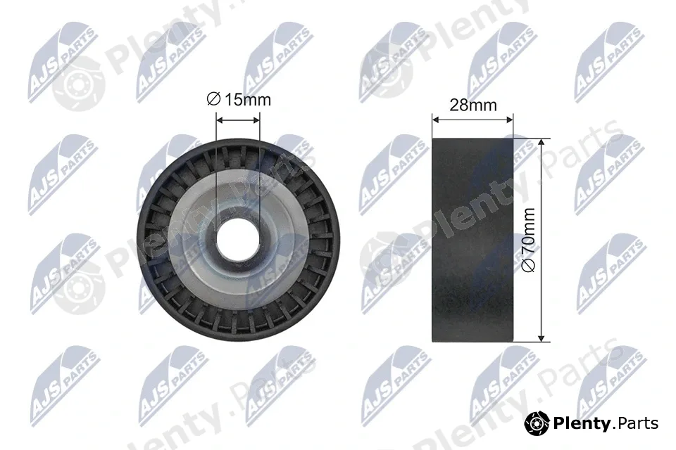 NTY RNK-AU-076 — Tensioner Pulley, V-ribbed belt