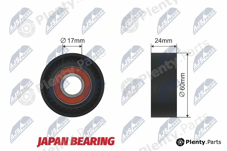 NTY RNK-AU-015 — Tensioner Pulley, V-ribbed belt