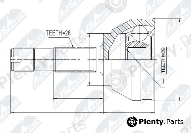 NTY NPZ-FT-019 — Joint Kit, drive shaft