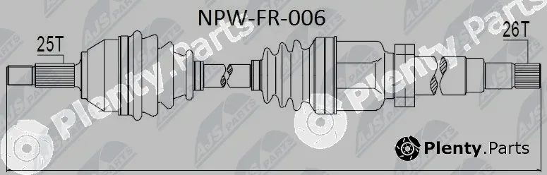 NTY NPW-FR-006 — Drive Shaft
