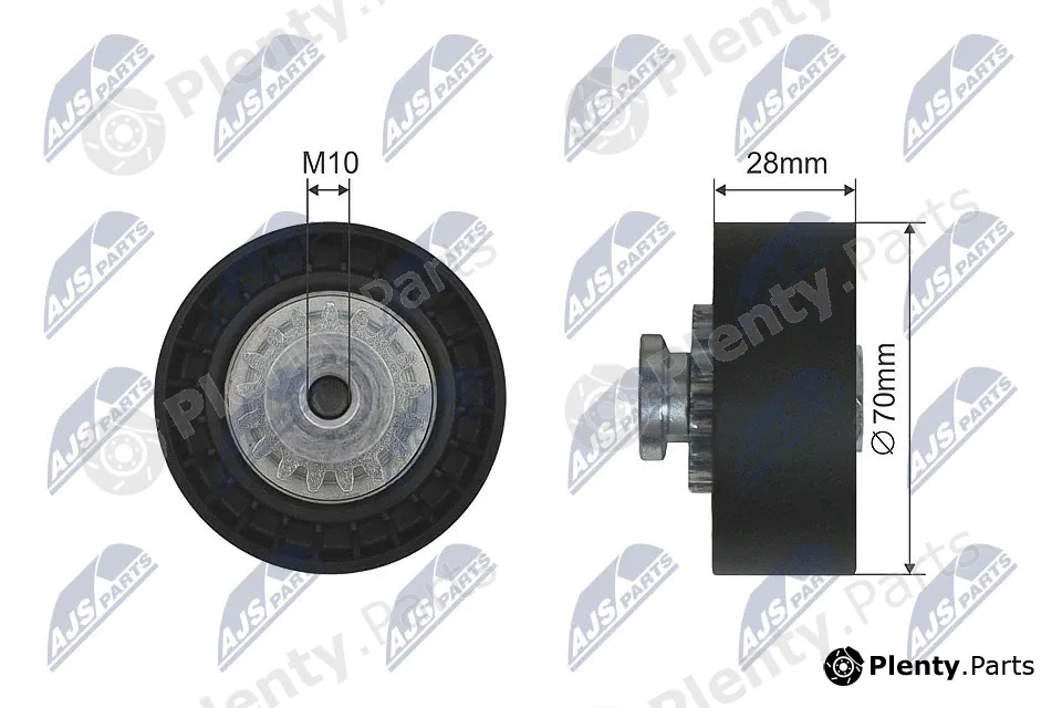 NTY RNK-RE-020 — Tensioner Pulley, V-ribbed belt
