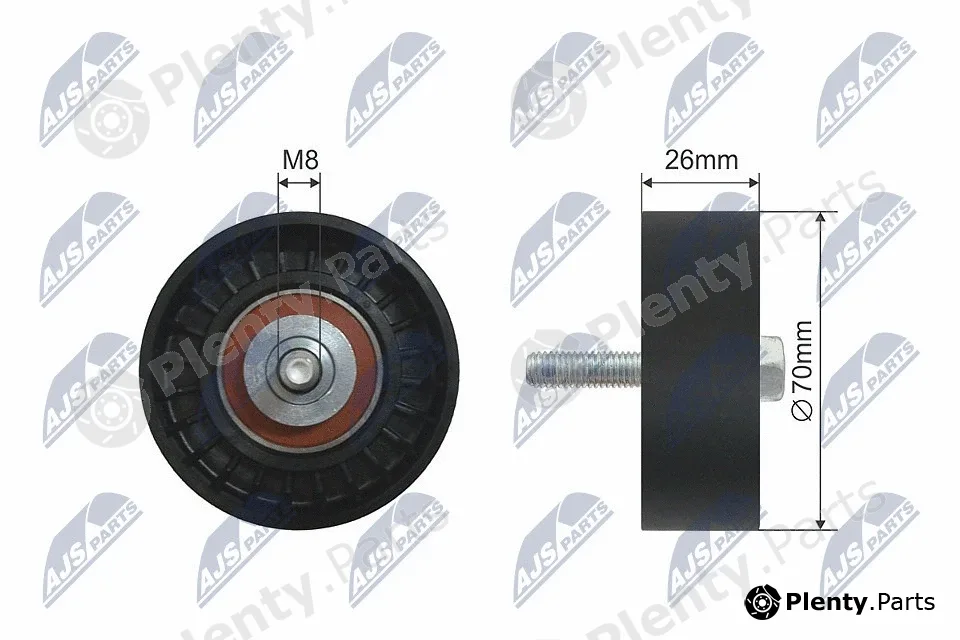 NTY RNK-FR-004 — Deflection/Guide Pulley, V-ribbed belt