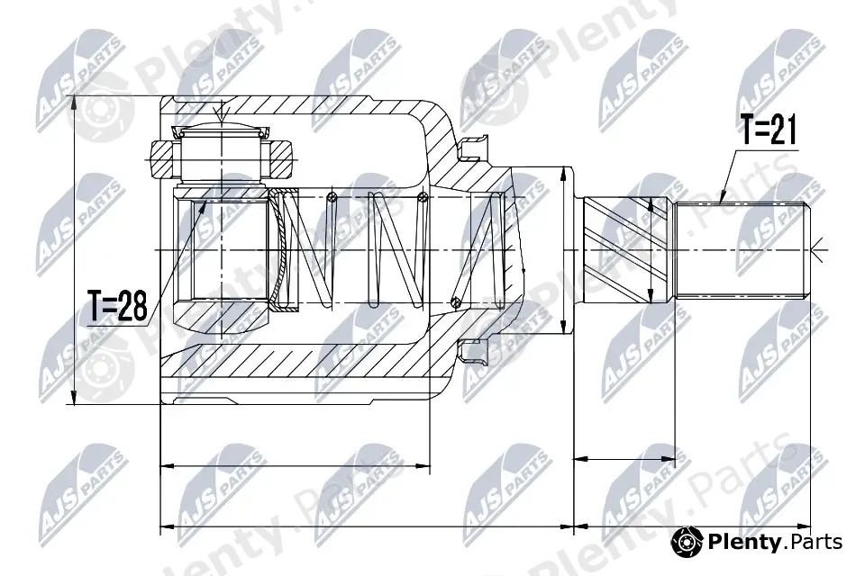 NTY NPW-RE-053 — Joint Kit, drive shaft