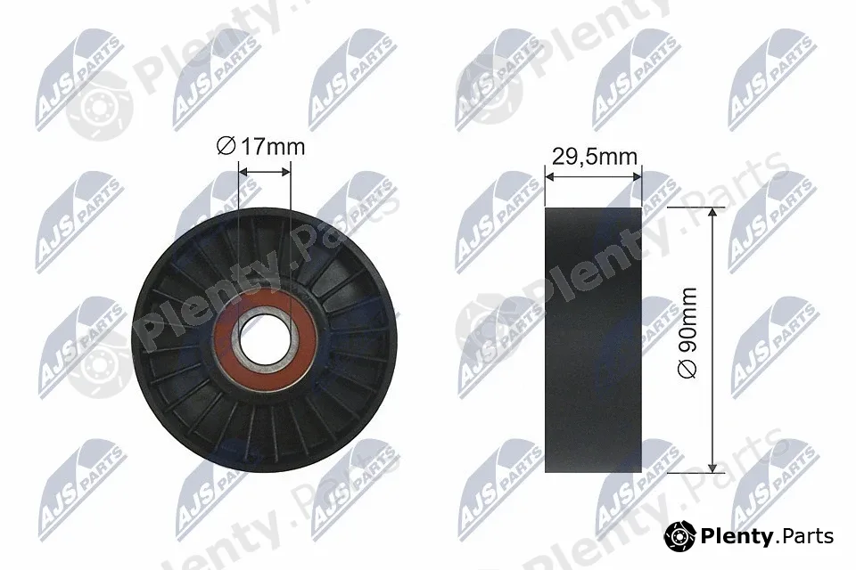 NTY RNK-CH-023 — Deflection/Guide Pulley, V-ribbed belt