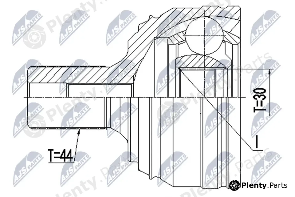 NTY NPZ-VW-044 — Joint Kit, drive shaft