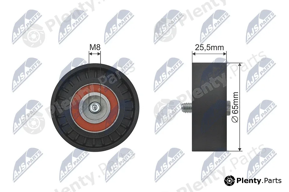 NTY RRK-AR-000 — Deflection/Guide Pulley, V-ribbed belt