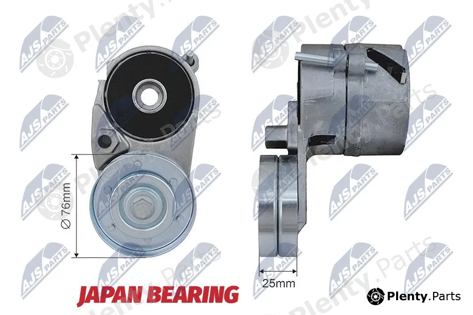 NTY RNK-VW-026 — Tensioner Pulley, V-ribbed belt