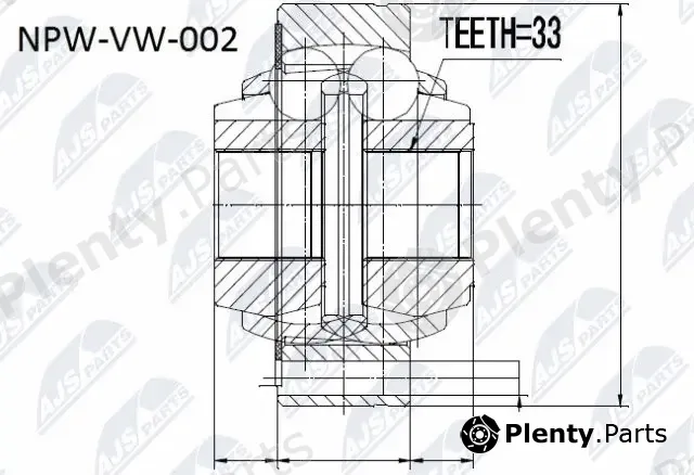 NTY NPW-VW-002 — Joint Kit, drive shaft