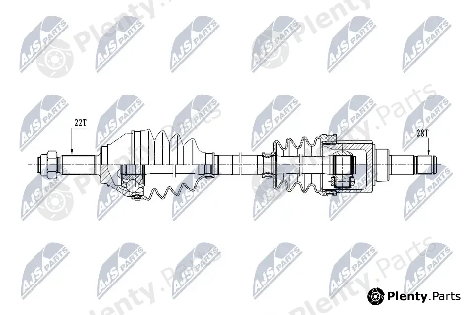 NTY NPW-VW-155 — Drive Shaft