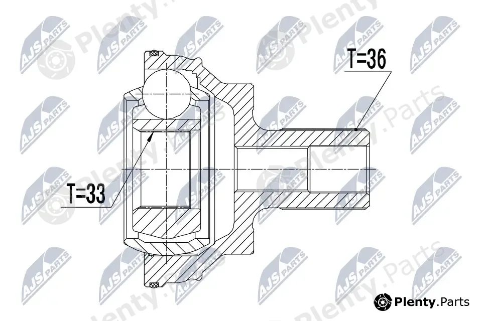 NTY NPZ-VW-043 — Joint Kit, drive shaft