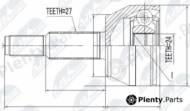 NTY NPZ-FR-048 — Joint Kit, drive shaft