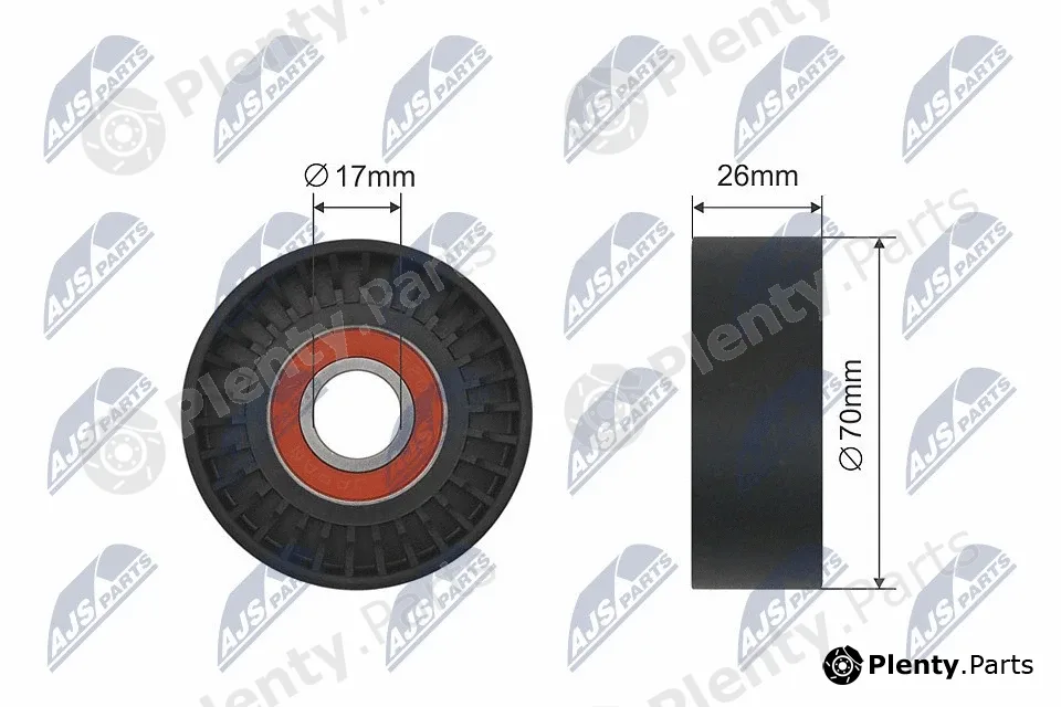 NTY RNK-DW-000 — Tensioner Pulley, V-ribbed belt