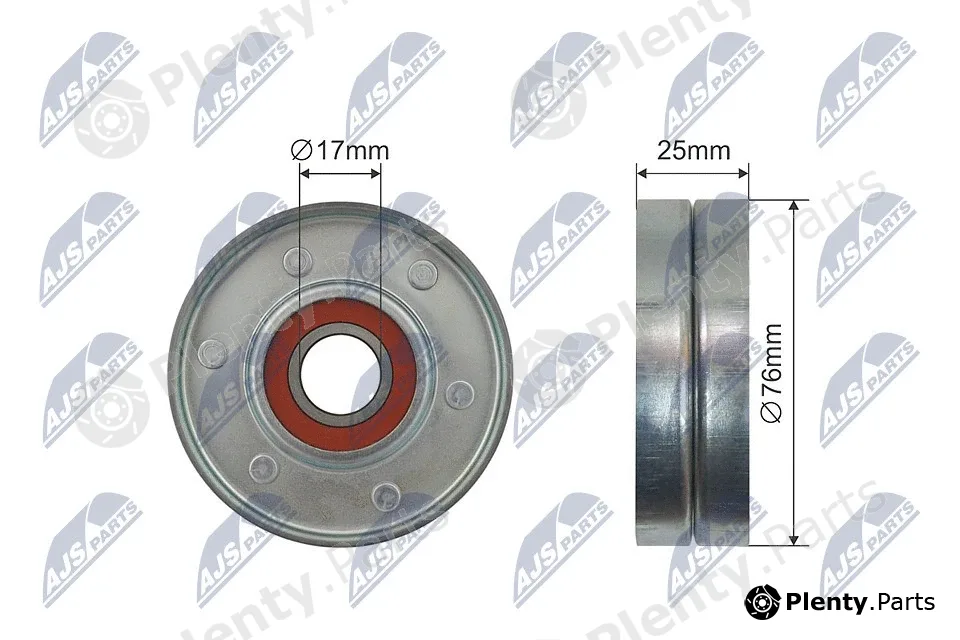 NTY RNK-VW-008 — Tensioner Pulley, V-ribbed belt