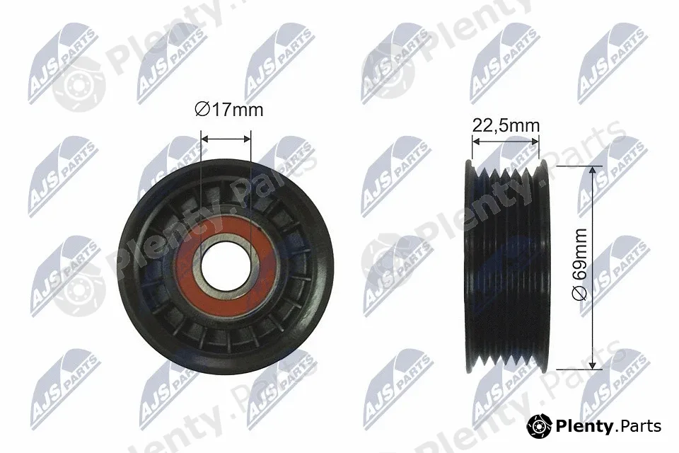 NTY RNK-MZ-011 — Tensioner Pulley, V-ribbed belt