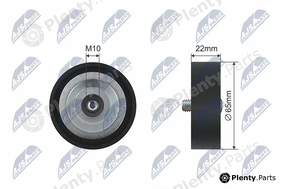 NTY RNK-KA-003 — Deflection/Guide Pulley, V-ribbed belt