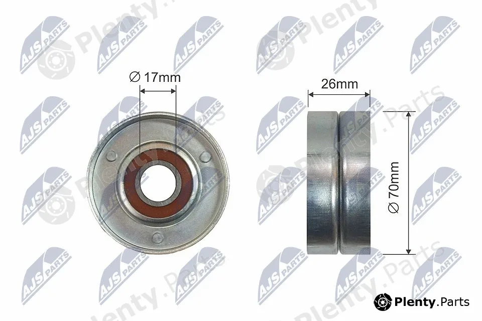NTY RNK-NS-015 — Tensioner Pulley, V-ribbed belt